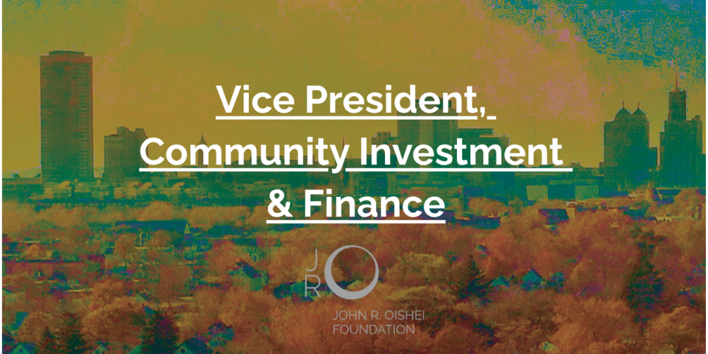 Vice President, Community Investment & Finance